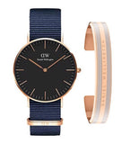 Daniel Wellington Classic Bayswater Black Dial Black NATO Strap Watch For Women - DW00100281 Buy Now By Daniel Wellington