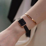 Daniel Wellington Quadro Ashfield Black Dial Black Mesh Strap Watch For Women - DW00100433 Buy Now By Daniel Wellington