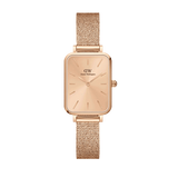 Daniel Wellington Quadro Unitone Rose Gold Dial Rose Gold Mesh Strap Watch For Women - DW00100484 Buy Now By Daniel Wellington