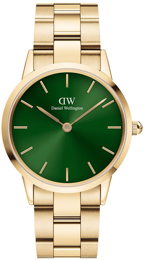 Daniel Wellington Iconic Link Emerald Green Dial Rose Gold Steel Strap Watch For Women - DW00100419 Buy Now By Daniel Wellington