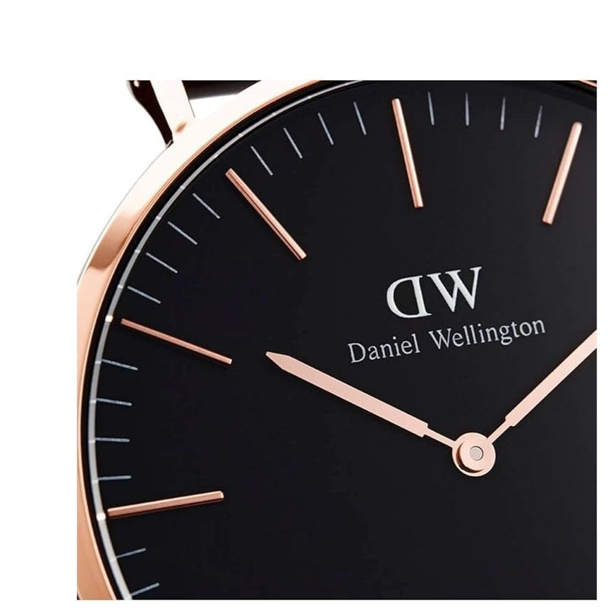 Daniel Wellington Classic Sheffield Black Dial Black Leather Strap Watch For Men - DW00100127 Buy Now By Daniel Wellington