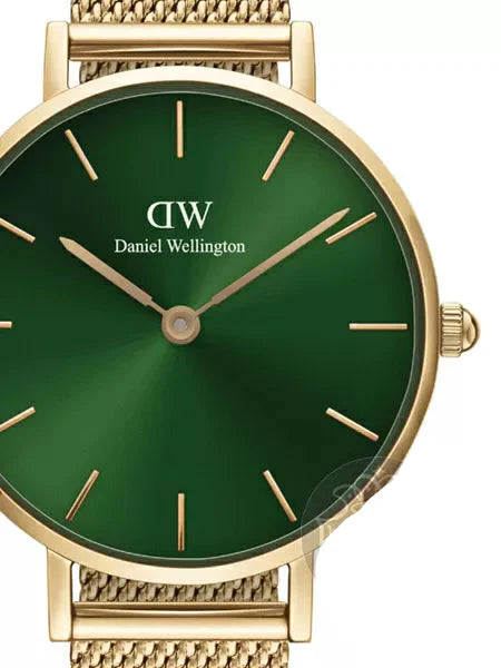 Daniel Wellington Petite Emerald Green Dial Gold Mesh Strap Watch For Women - DW00100479 Buy Now By Daniel Wellington