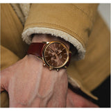 Daniel Wellington Iconic Chronograph St Mawes Brown Dial Brown Leather Strap Watch For Men - DW00100640 Buy Now By Daniel Wellington