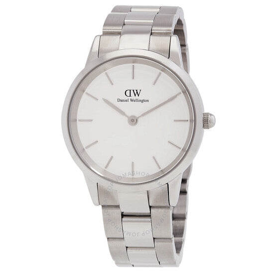 Daniel Wellington Iconic Link White Dial Silver Steel Strap Watch for Women - DW00100203 Buy Now By Daniel Wellington