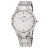Daniel Wellington Iconic Link White Dial Silver Steel Strap Watch for Women - DW00100203 Buy Now By Daniel Wellington