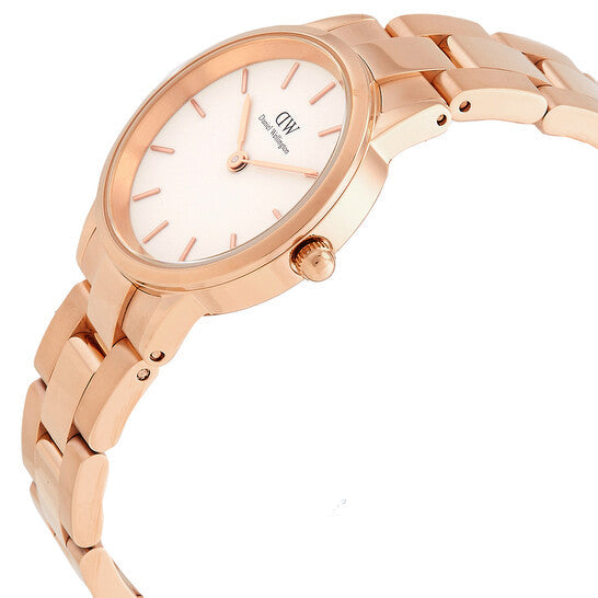 Daniel Wellington Iconic Link White Dial Rose Gold Steel Strap Watch for Women - DW00100213 Buy Now By Daniel Wellington