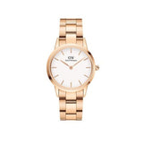 Daniel Wellington Iconic Link White Dial Rose Gold Steel Strap Watch For Women - DW00100211 Buy Now By Daniel Wellington