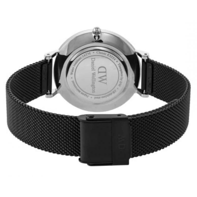 Daniel Wellington Petite Ashfield Black Dial Black Mesh Strap Watch For Women - DW00100202 Buy Now By Daniel Wellington