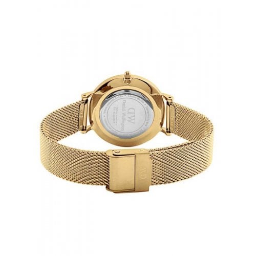 Daniel Wellington Classic Petite Black Dial Gold Mesh Bracelet Watch For Women - DW00100347 Buy Now By Daniel Wellington