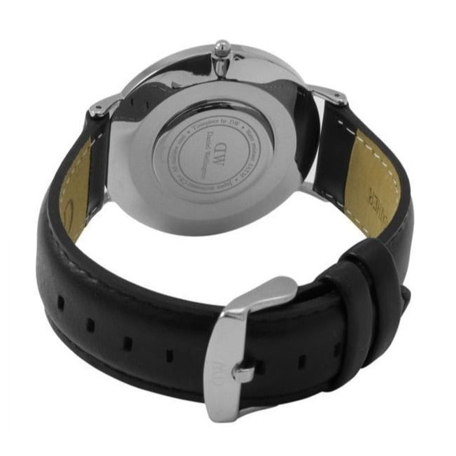 Daniel Wellington Dapper Sheffield White Dial Black Leather Strap Watch For Women - DW00100096 Buy Now By Daniel Wellington