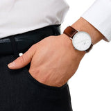 Daniel Wellington Classic St Mawes White Dial Brown Leather Strap Watch For Men - DW00100021 Buy Now By Daniel Wellington