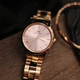 Daniel Wellington Iconic Donna Pink Dial Rose Gold Steel Strap Watch For Women - DW00100331 Buy Now By Daniel Wellington