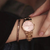 Daniel Wellington Iconic Link Pink Dial Rose Gold Steel Strap Watch For Women - DW00100333 Buy Now By Daniel Wellington