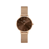 Daniel Wellington Petite Amber Brown Dial Gold Mesh Strap Watch For Women - DW00100476 Buy Now By Daniel Wellington