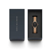 Daniel Wellington Classic Petite Melrose Black Dial Rose Gold Mesh Bracelet Watch For Women - DW00100217 Buy Now By Daniel Wellington