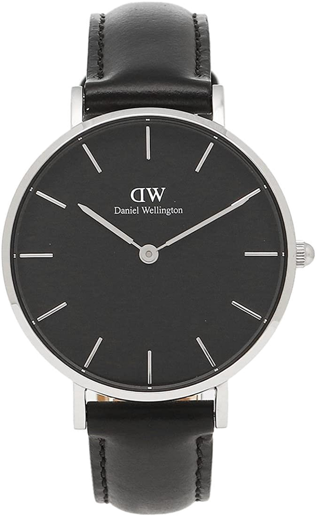 Daniel Wellington Petite Sheffield Black Dial Black Leather Strap Watch For Women - DW00100180 Buy Now By Daniel Wellington