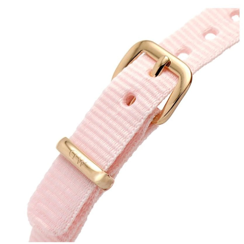 Daniel Wellington Quadro Pressed Mother of Pearl Pink Dial Pink Nylon Strap Watch For Women - DW00100509 Buy Now By Daniel Wellington