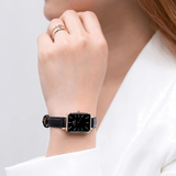 Daniel Wellington Quadro Sheffield Black Dial Black Leather Strap Watch For Women - DW00100435 Buy Now By Daniel Wellington