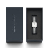 Daniel Wellington Quadro Studio White Dial Silver Mesh Bracelet Watch For Women - DW00100521 Buy Now By Daniel Wellington
