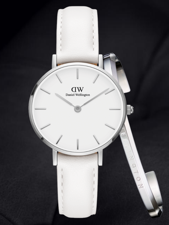 Daniel Wellington Petite Bondi White Dial White Leather Strap Watch For Women - DW00100190 Buy Now By Daniel Wellington
