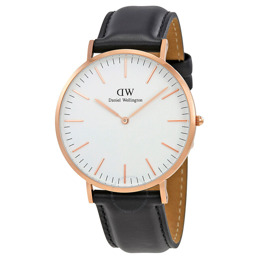 Daniel Wellington Petite Reading White Dial Black Leather Strap Watch For Women - DW00100173 Buy Now By Daniel Wellington