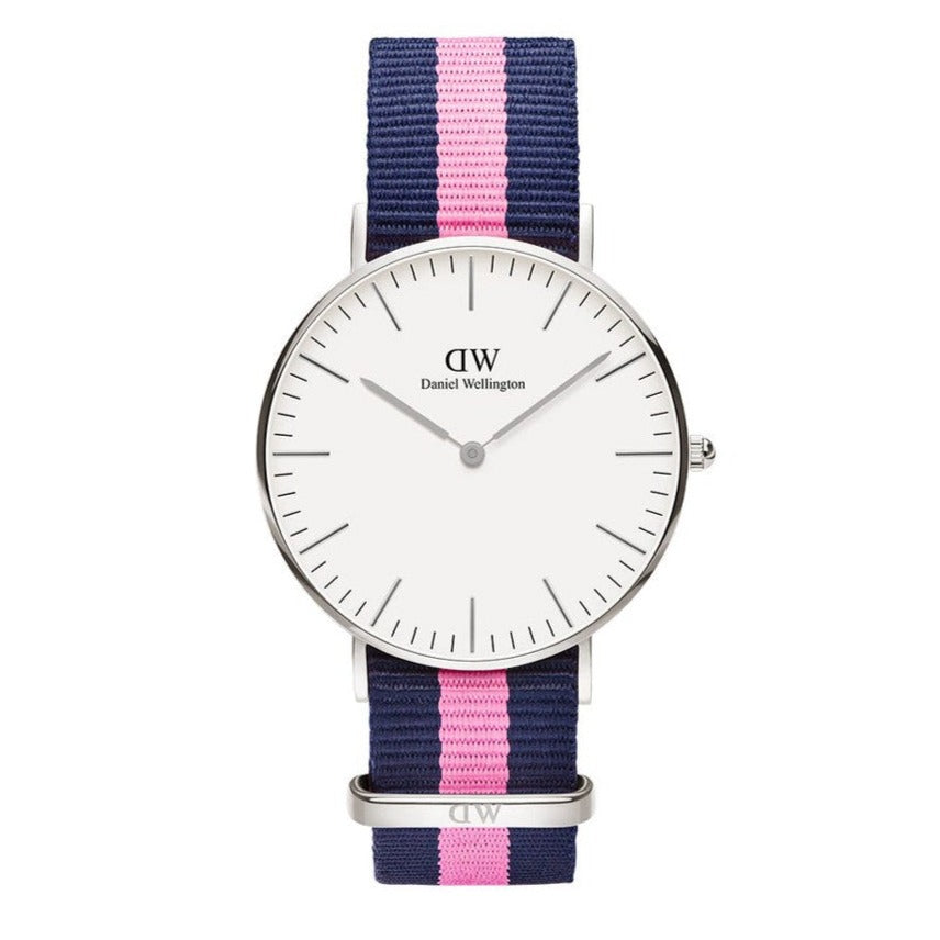Daniel Wellington Classic Winchester White Dial Two Tone Nylon Strap Watch For Women - DW00100049 Buy Now By Daniel Wellington