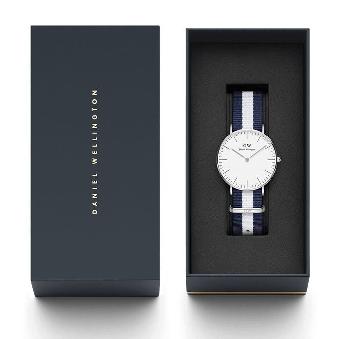 Daniel Wellington Classic Glasgow White Dial Two Tone NATO Strap Unisex Watch - DW00100047 Buy Now By Daniel Wellington