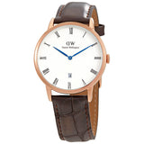 Daniel Wellington Dapper York White Dial Brown Leather Strap Watch For Men - DW00100085 Buy Now By Daniel Wellington