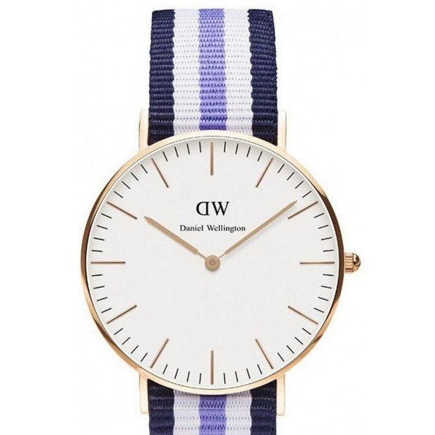 Daniel Wellington Classic Trinity White Dial Three Tone Nylon Strap Watch For Women - 0509DW Buy Now By Daniel Wellington