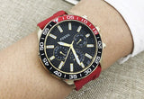 Fossil Bannon Multifunction Black Dial Red Silicone Strap Watch for Men - BQ2499 Buy Now By Fossil