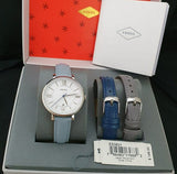Fossil Jacqueline White Dial Light Blue Leather Strap Watch for Women - ES3821 Buy Now By Fossil