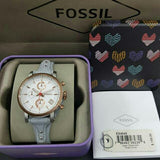 Fossil Original Boyfriend White Dial Light Blue Leather Strap Watch for Women - ES4045 Buy Now By Fossil
