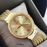 Guess Chiffon Gold Dial Gold Mesh Bracelet Watch For Women - W1083L2 Buy Now By Guess