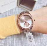 Michael Kors Lauryn Rose Gold Dial Brown Steel Strap Watch for Women - MK3757 Buy Now By Michael Kors