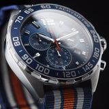 Tag Heuer Formula 1 Chronograph 43mm Blue Dial NATO Strap Watch for Men - CAZ1014.FC8196 Buy Now By Tag Heuer
