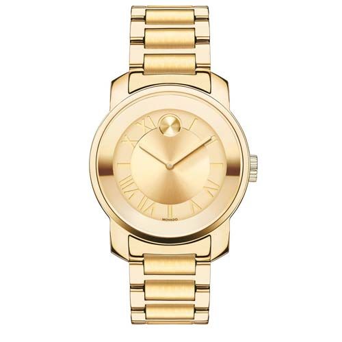 Movado Bold Gold Dial Gold Steel Strap Watch for Women - 3600323 Buy Now By Movado
