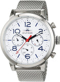 Tommy Hilfiger Jake Quartz White Dial Silver Mesh Bracelet Watch for Men - 1791233 Buy Now By Tommy Hilfiger