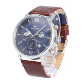 Tommy Hilfiger Evan Chronograph Blue Dial Brown Leather Strap Watch for Men - 1710393 Buy Now By Tommy Hilfiger