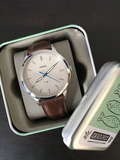 Fossil Minimalist Off White Dial Brown Leather Strap Watch for Men - FS5306 Buy Now By Fossil