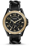 Fossil Riley Black Dial Black Leather Strap Watch for Women - ES3696 Buy Now By Fossil