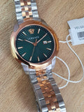 Versace V-Urban Green Dial Two Tone Steel Strap Watch for Men - VELQ00619 Buy Now By Versace