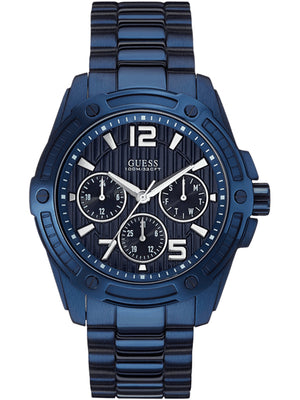 Guess Flagship Chronograph Blue Dial Blue Steel Strap Watch for Men - W0601G2 Buy Now By Guess