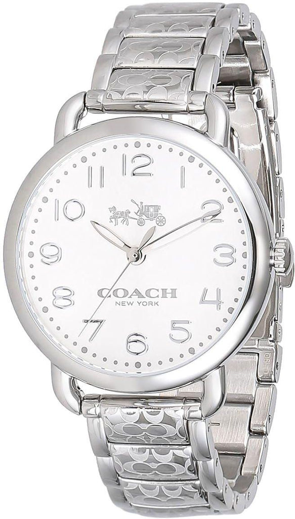 Coach Delancey White Dial Silver Steel Strap Watch for Women - 14502495 Buy Now By Coach