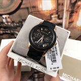 Michael Kors Runway Black Dial Black Silicone Strap Watch for Women - MK5191 Buy Now By Michael Kors