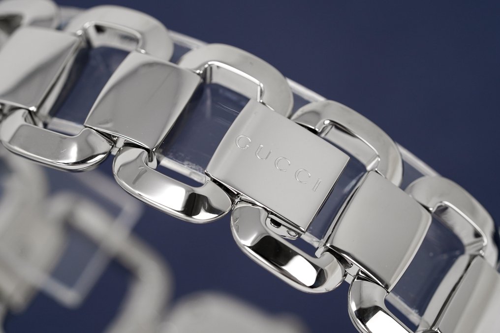 Gucci G Gucci Diamonds Black Dial Silver Steel Strap Watch For Women - YA125406 Buy Now By Gucci