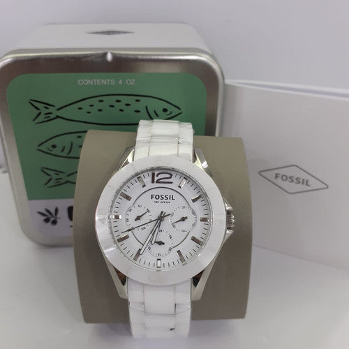 Fossil Ceramic White Dial White Ceramic Strap Watch for Women - CE1002 Buy Now By Fossil