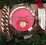 Michael Kors Runway Quartz Orange Dial Gold Steel Strap Watch For Women - MK5930 Buy Now By Michael Kors