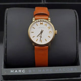 Marc Jacobs Baker White Dial Brown Leather Strap Watch for Women - MBM1317 Buy Now By Marc Jacobs