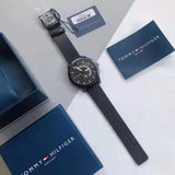 Tommy Hilfiger Denim Quartz Black Dial Black Leather Strap Watch for Men - 1791479 Buy Now By Tommy Hilfiger