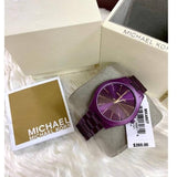 Michael Kors Slim Runway Quartz Purple Dial Purple Steel Strap Watch For Women - MK4507 Buy Now By Michael Kors
